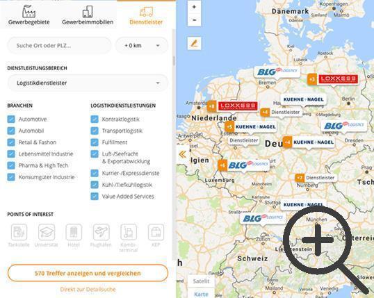 Startseite Logistikdienstleister lupe